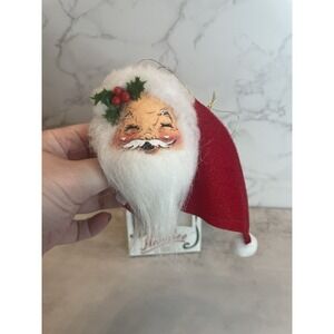 Annalee Santa Head Christmas Ornament 1998 Santa Face With Box